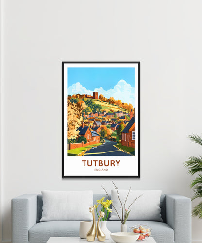 Tutbury Travel Poster - Quaint Streets & Timeless Beauty