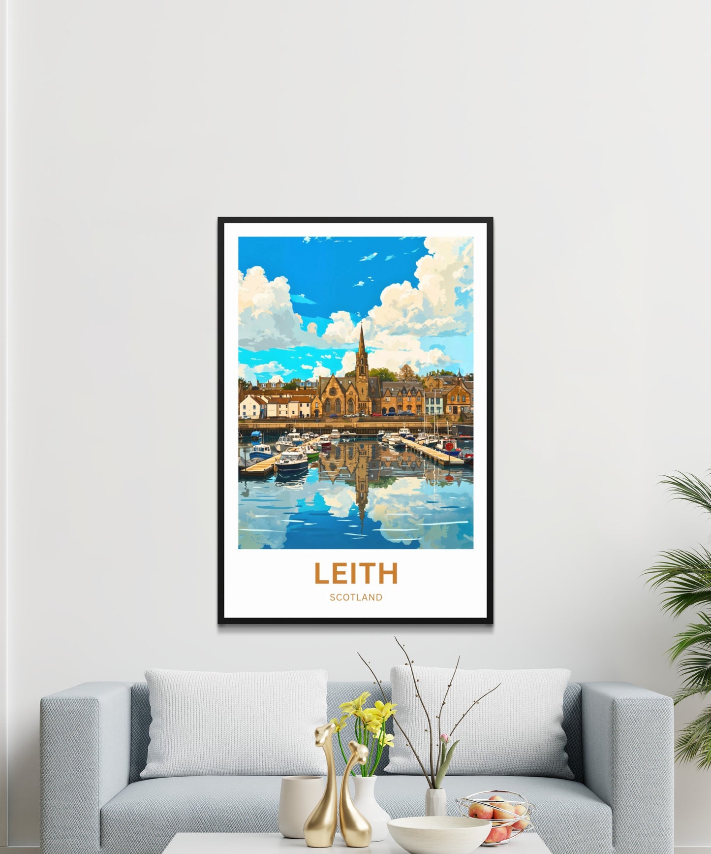 Leith Scotland’s Vibrant Harbor Travel Poster