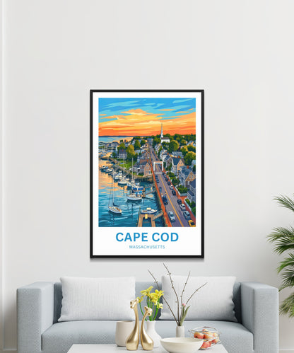 Cape Cod Travel Poster - Timeless Coastal Beauty