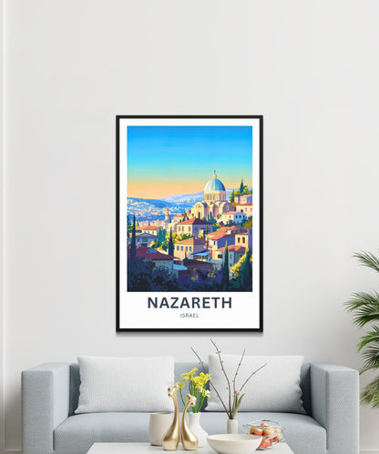 Nazareth Travel Poster - Israel Biblical Historical Site