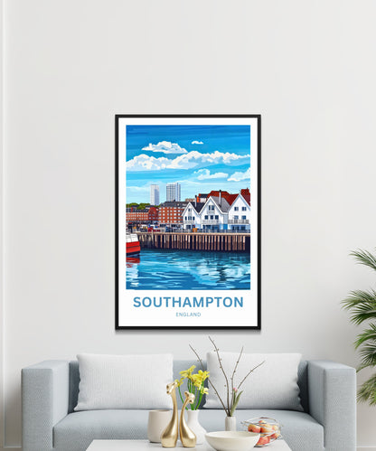 Southampton Travel Poster- Gateway to the Sea England