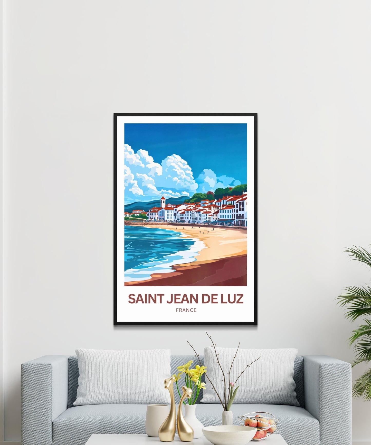 Saint-Jean-de-Luz Travel Poster - Captivating Beach