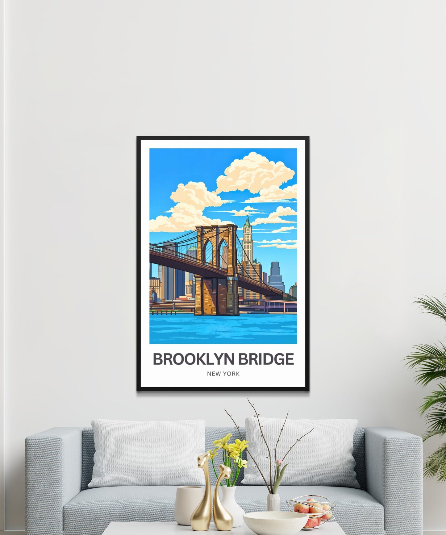 Brooklyn Bridge Travel Poster -  New York