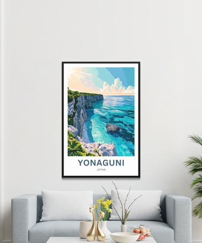 Yonaguni Travel Poster - Clifftop Horizons of Japan
