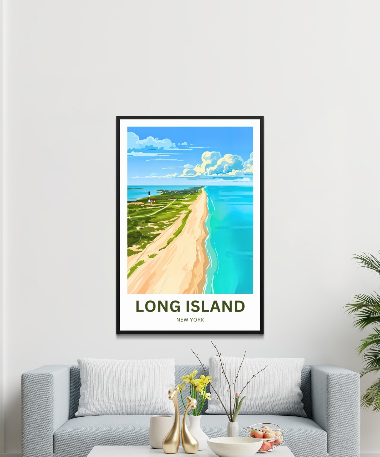 Long Island Travel Poster -  Aerial  View