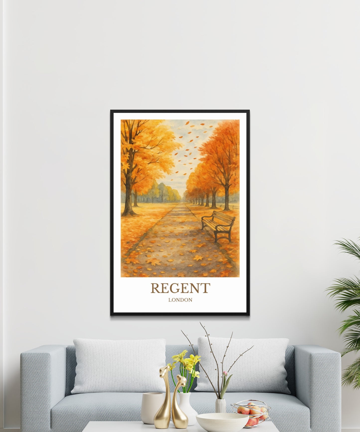 Regent’s Park, Watercolor design poster, London Print, Regent’s Park Wall Art