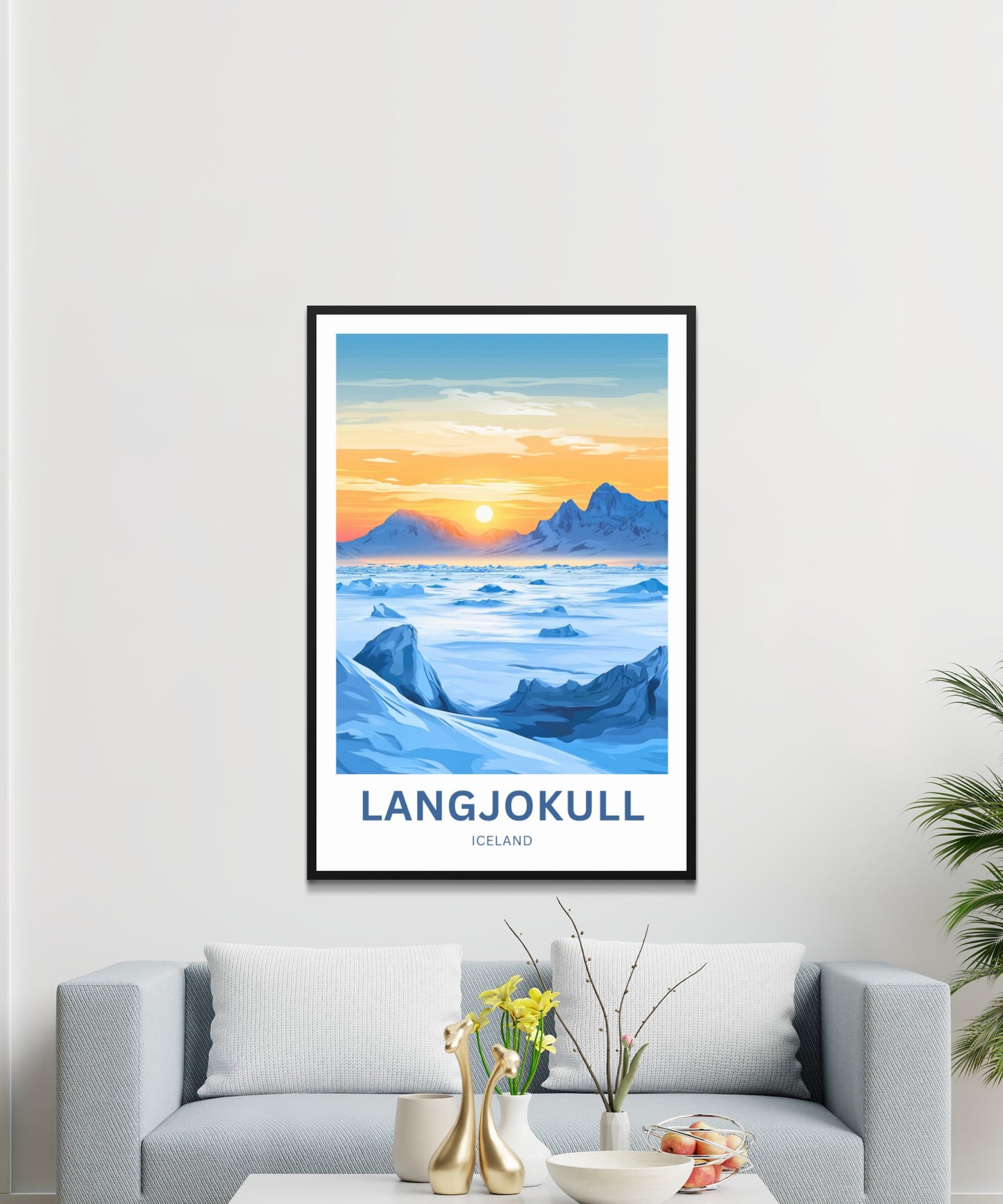 Langjökull Travel Poster - Glacier of Light