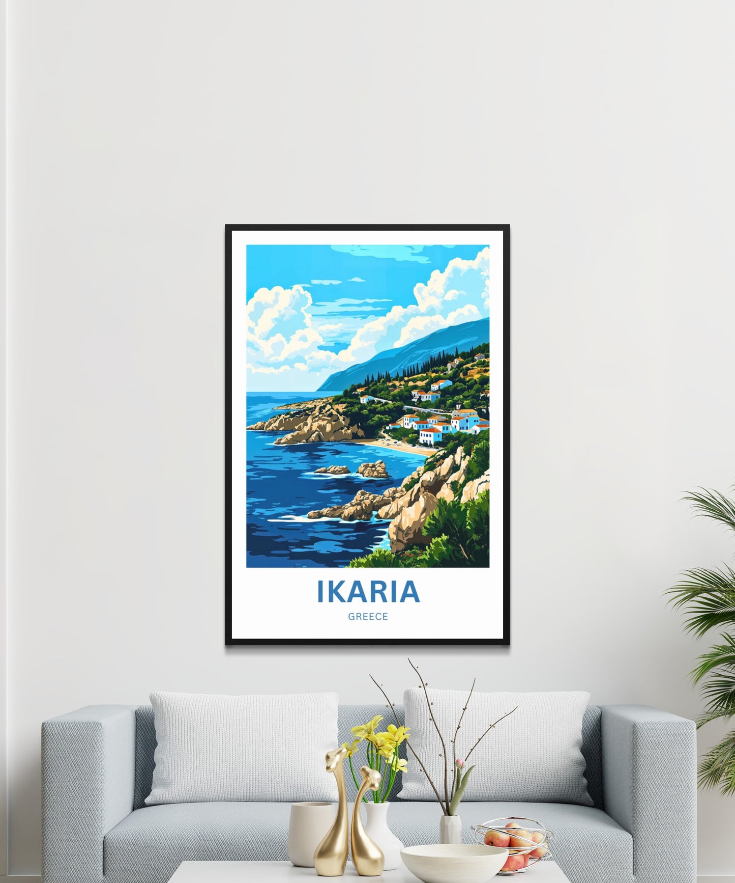 Ikaria Beach Travel Poster  - Greece