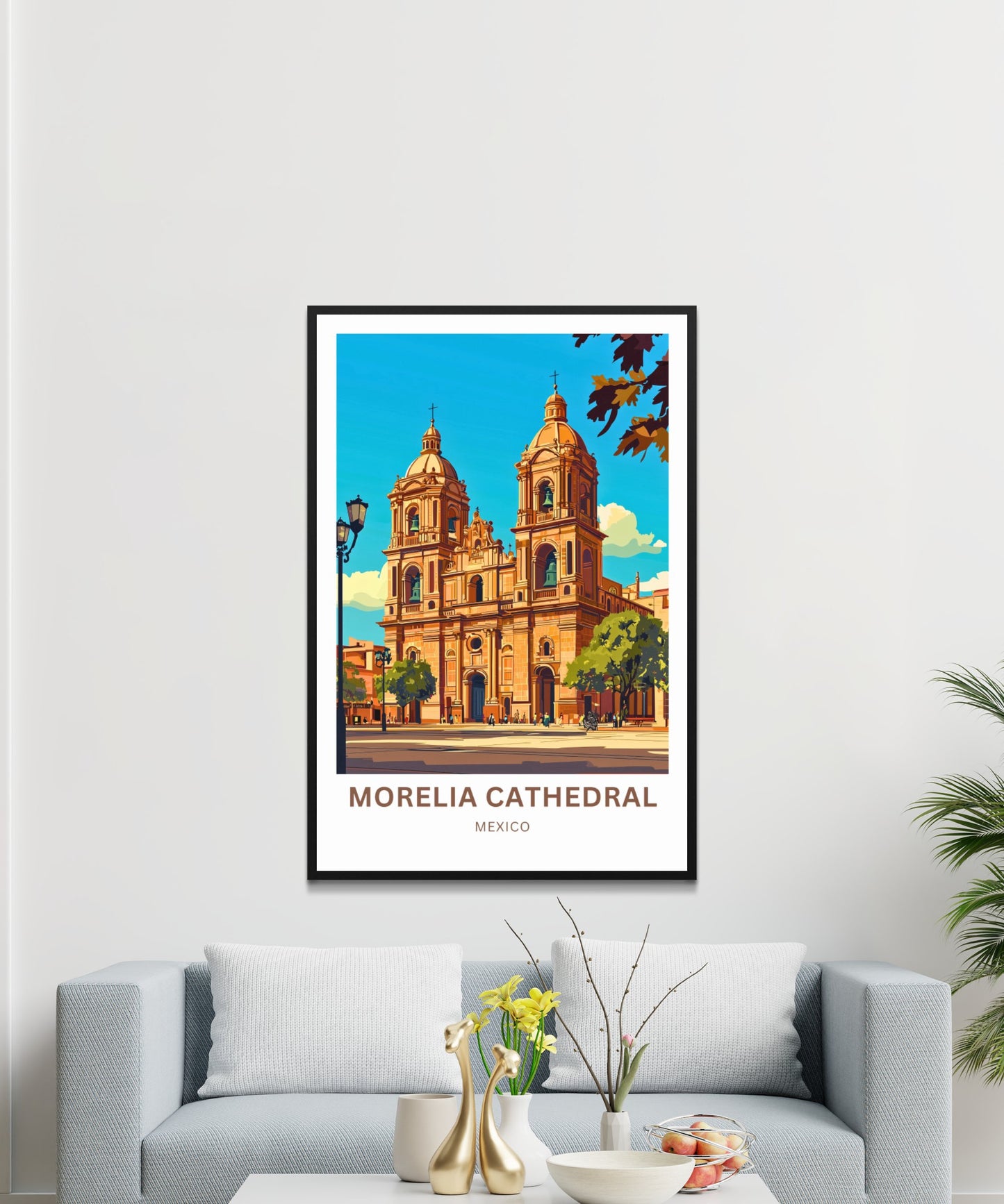 Morelia Cathedral Travel Poster