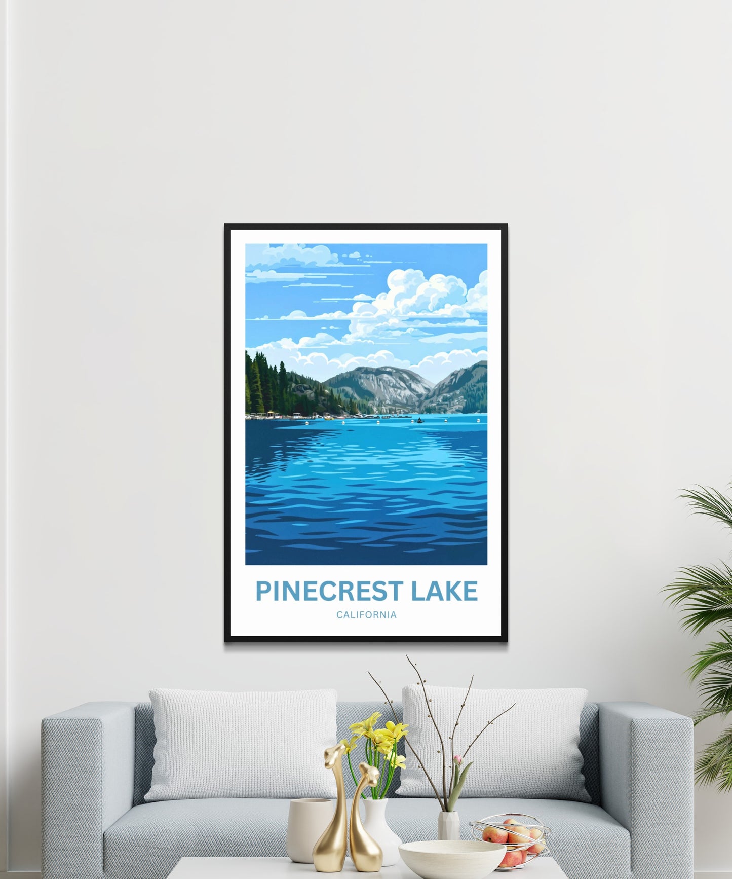 Pinecrest Lake Travel Poster - California Wilderness Calm