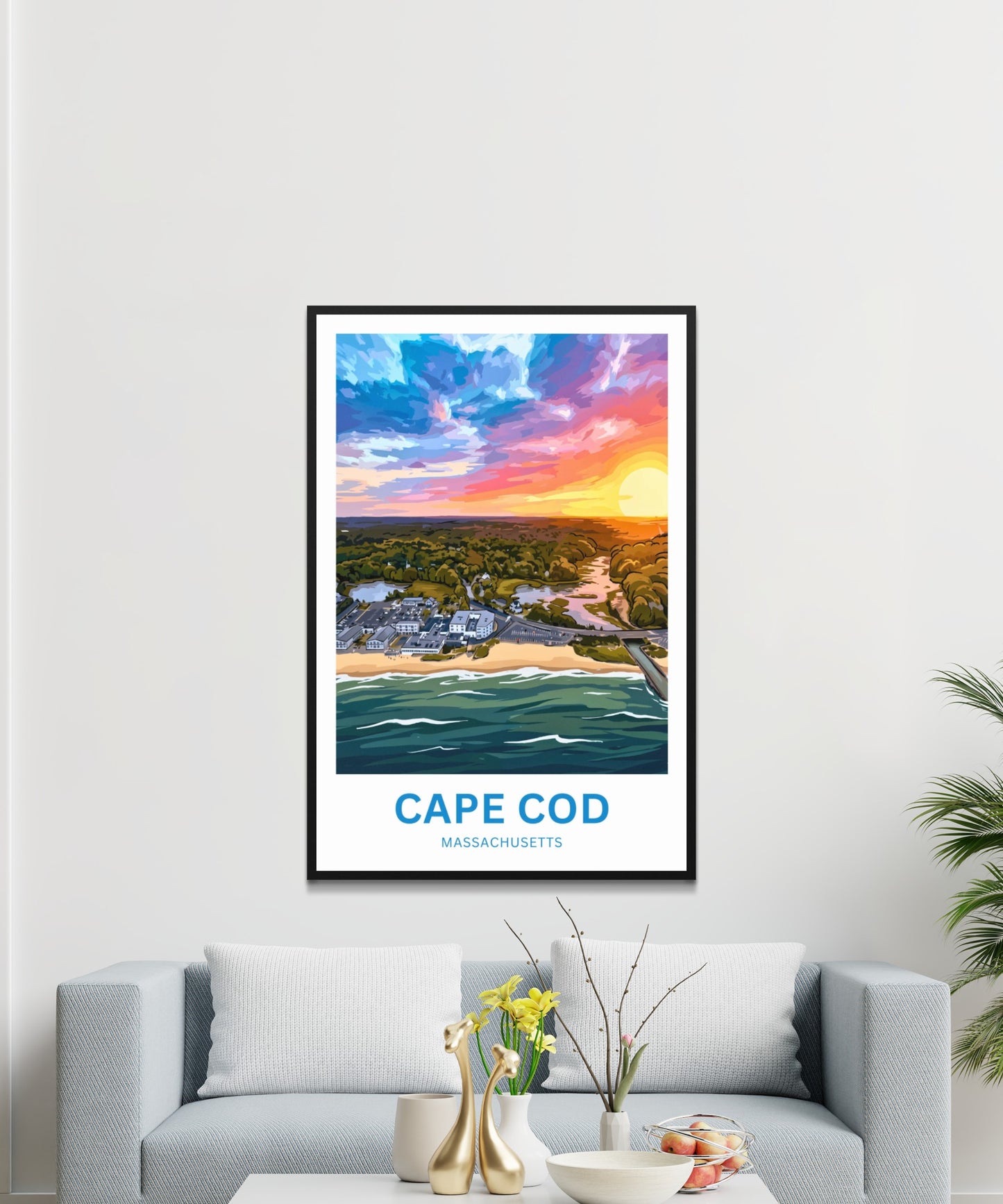 Cape Cod Travel Poster - Sunset