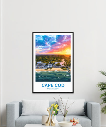Cape Cod Travel Poster - Sunset