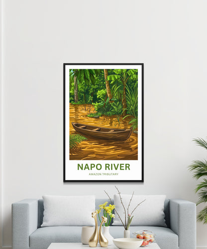 Napo River Travel Poster - Amazon Rainforest and Waters