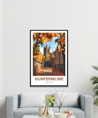Dunfermline Travel Poster- Scottish Royal