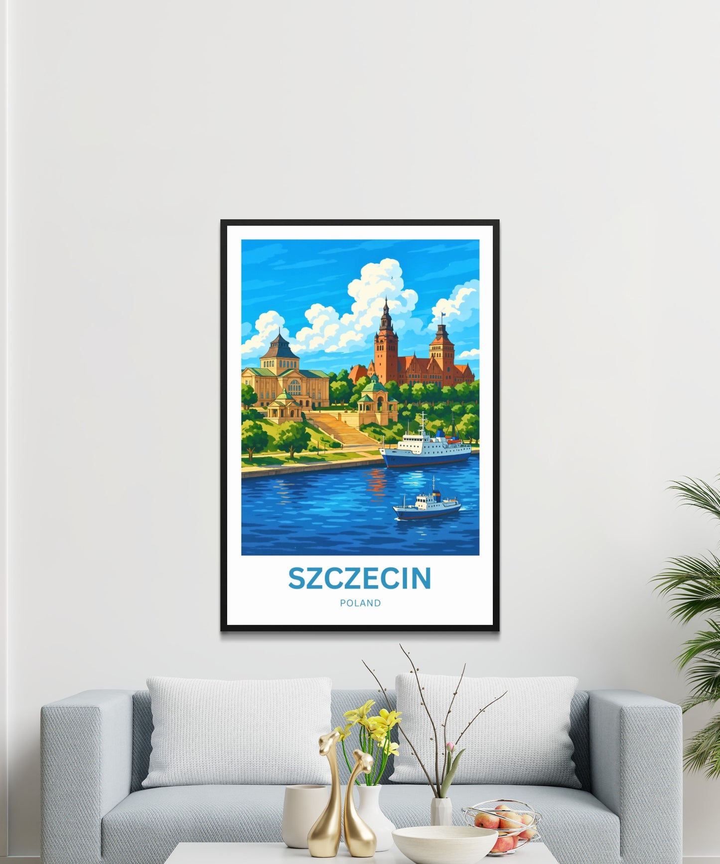 Szczecin Travel Poster -  Where the River Meets the City