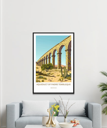 Aqueduct of Padre Tembleque Travel Poster - Cultural Landmark