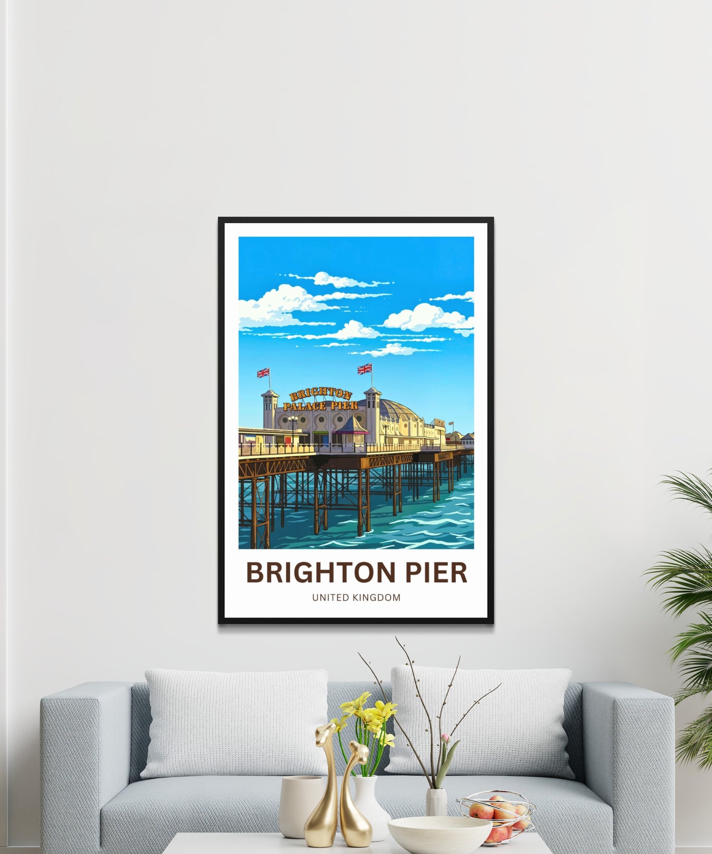 Brighton Pier Travel Poster - Golden Hour
