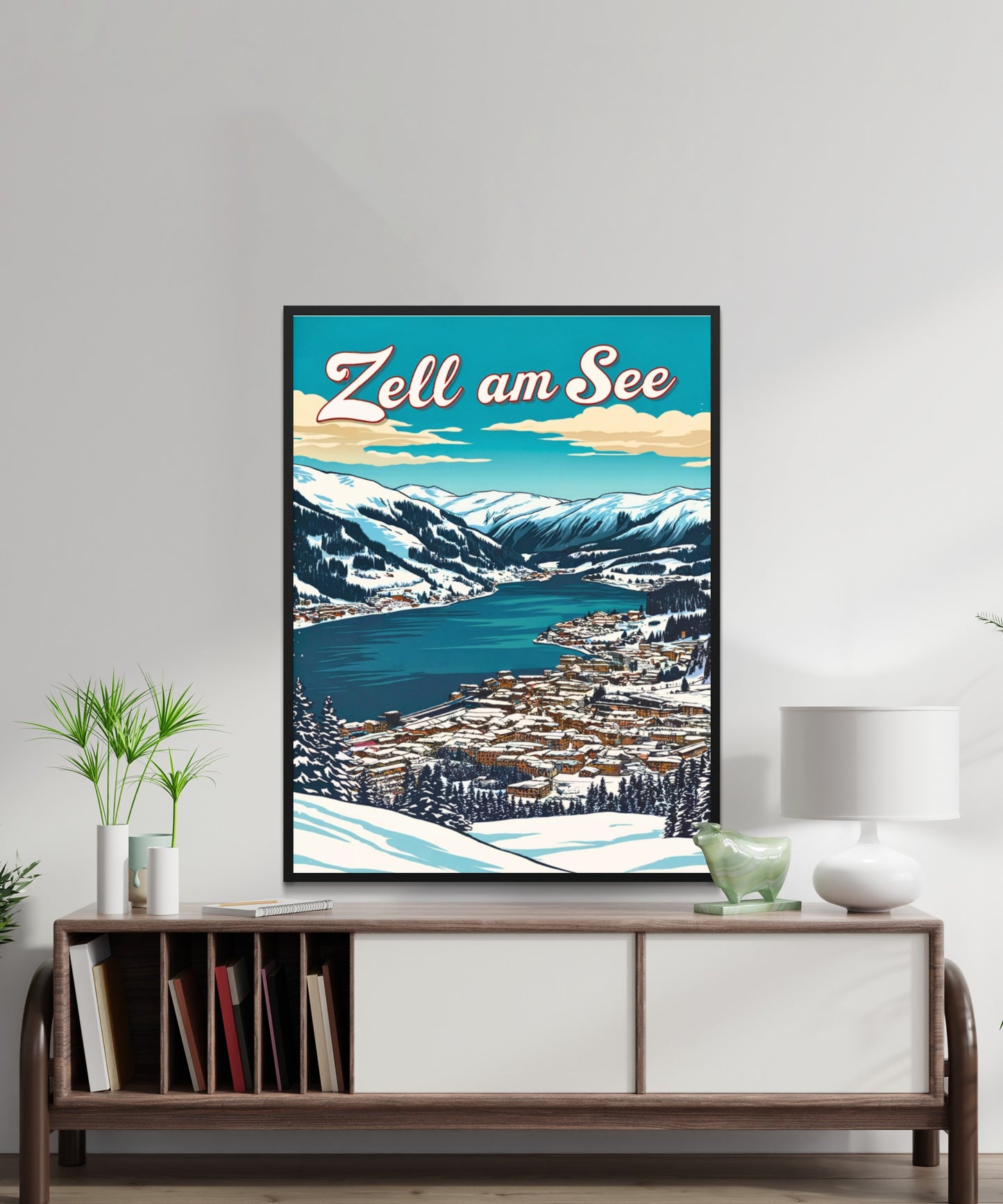Zell am See Vintage Travel Poster - Austria’s Snowy Escape