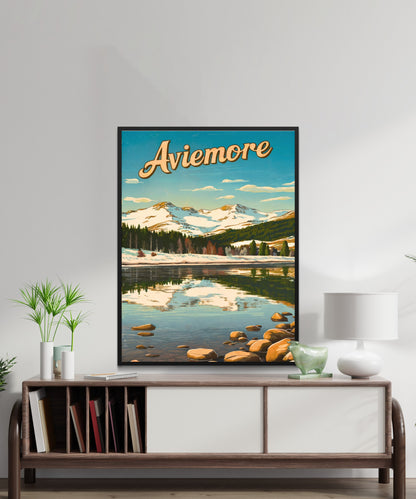 Aviemore Vintage Travel Poster - Scotland’s Scenic Retreat