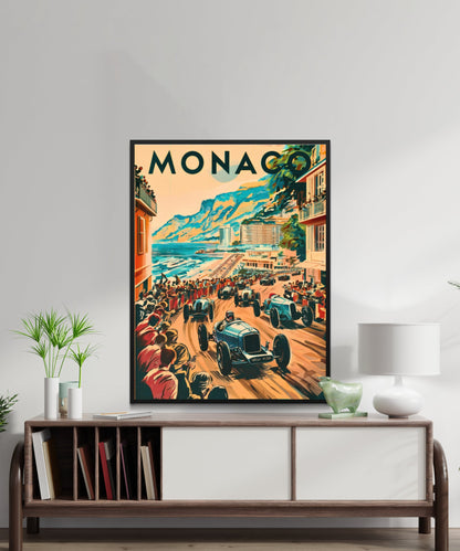 Monaco Vintage Travel Poster