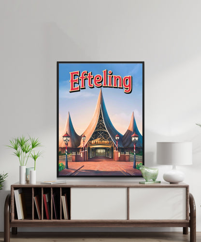 Efteling Vintage Travel Poster - Ride Through the Realms of Fantasy