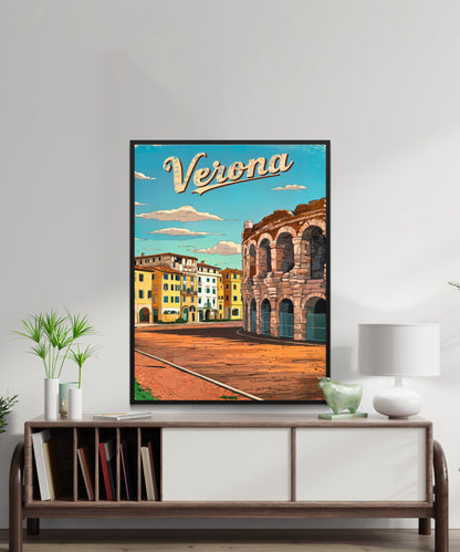 Verona, Italy Vintage Travel Poster - Discover the Magic of Verona