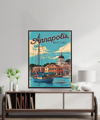 Annapolis, Maryland Vintage Travel Poster