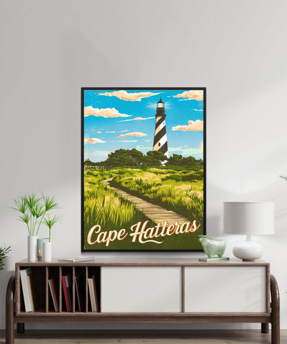 Cape Hatteras Vintage Travel Poster