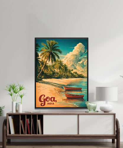 Goa Vintage Travel Poster - Captivating Island in India