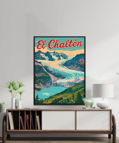 El Chaltén Travel Poster - Stunning Gateway to Patagonia's Peaks