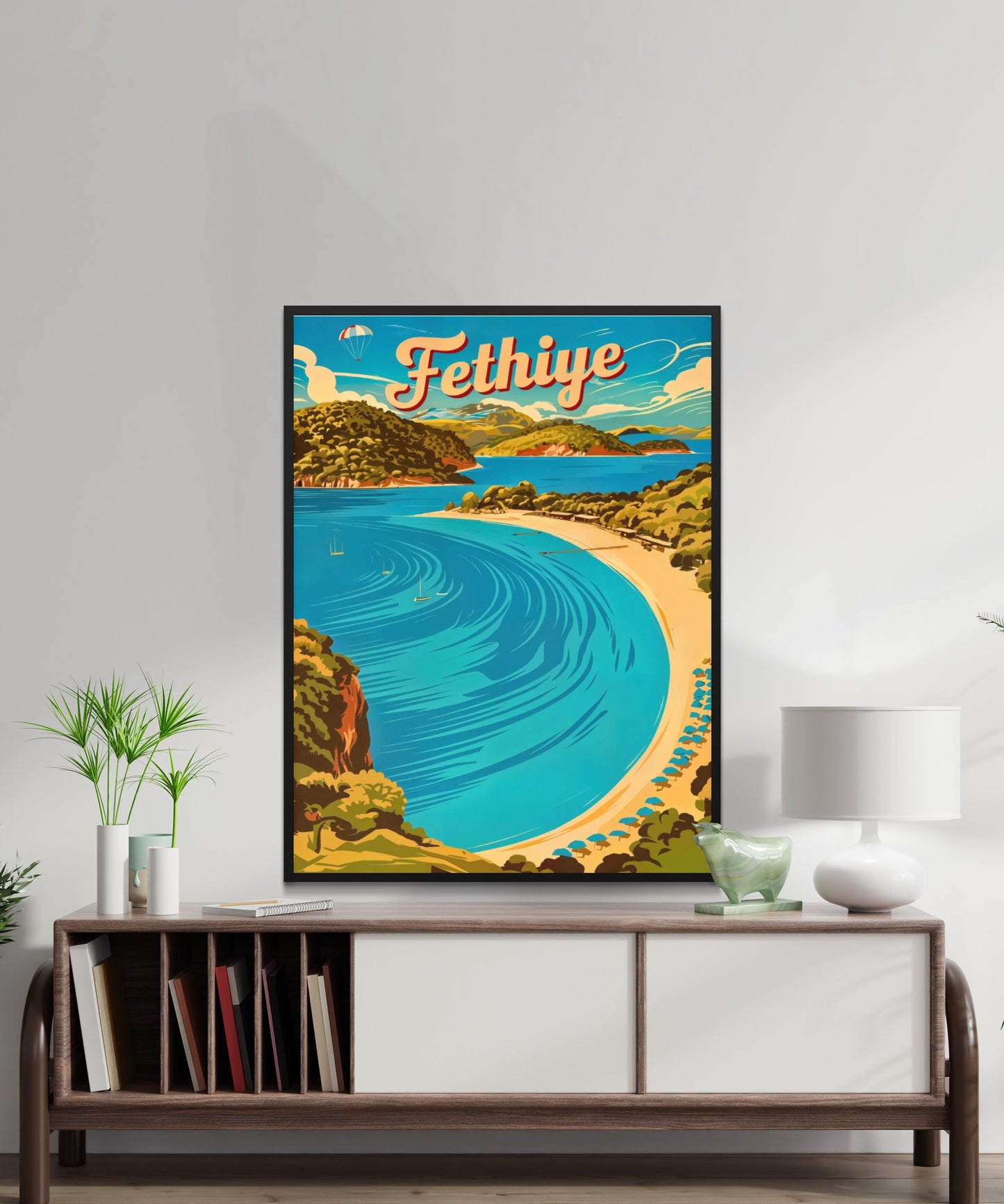 Fethiye Vintage Travel Poster - Turkey Ölüdeniz