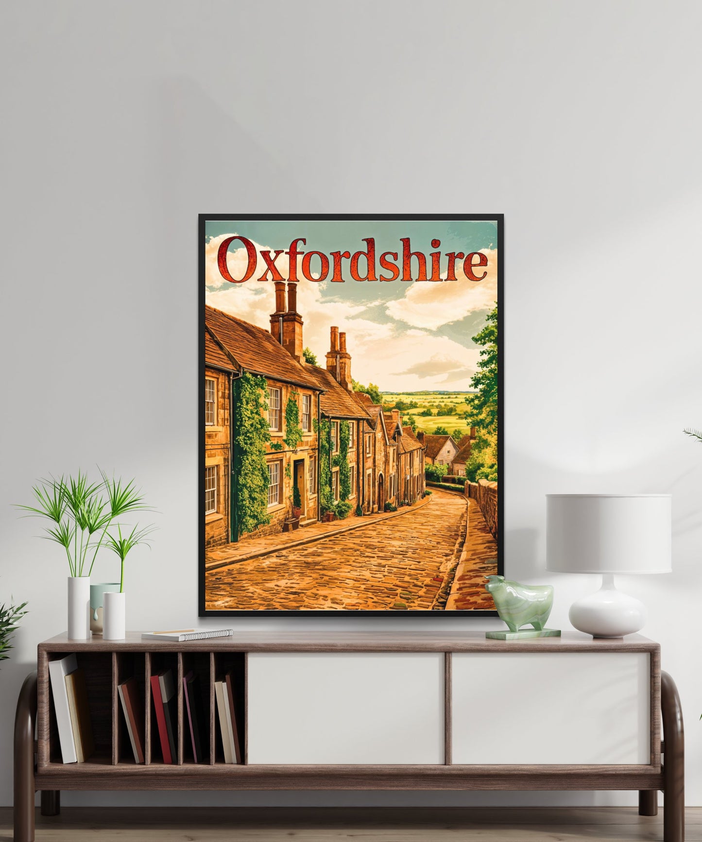 Oxfordshire Vintage Travel Poster