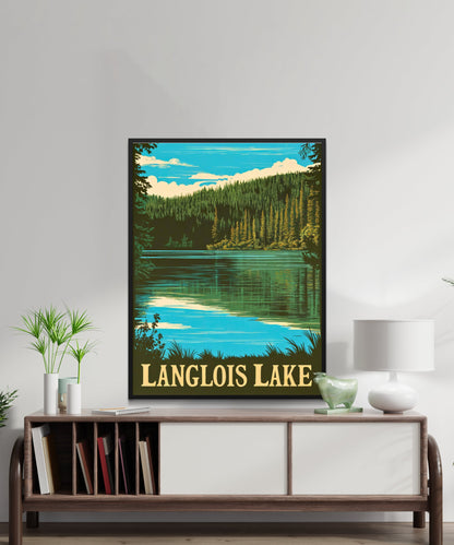 Langlois Lake Vintage Travel Poster