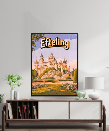 Efteling Vintage Travel Poster - The Heart of Dutch Fantasy