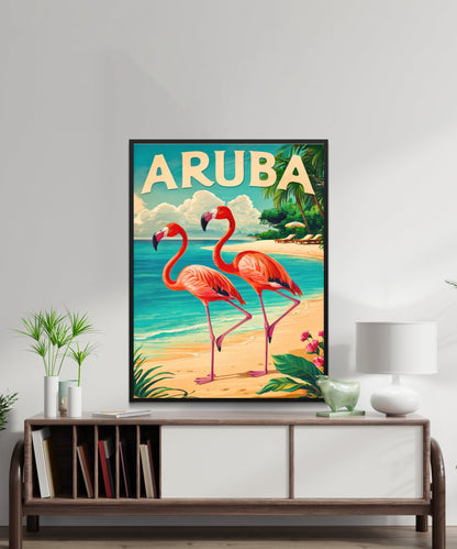 Aruba Vintage Travel Poster