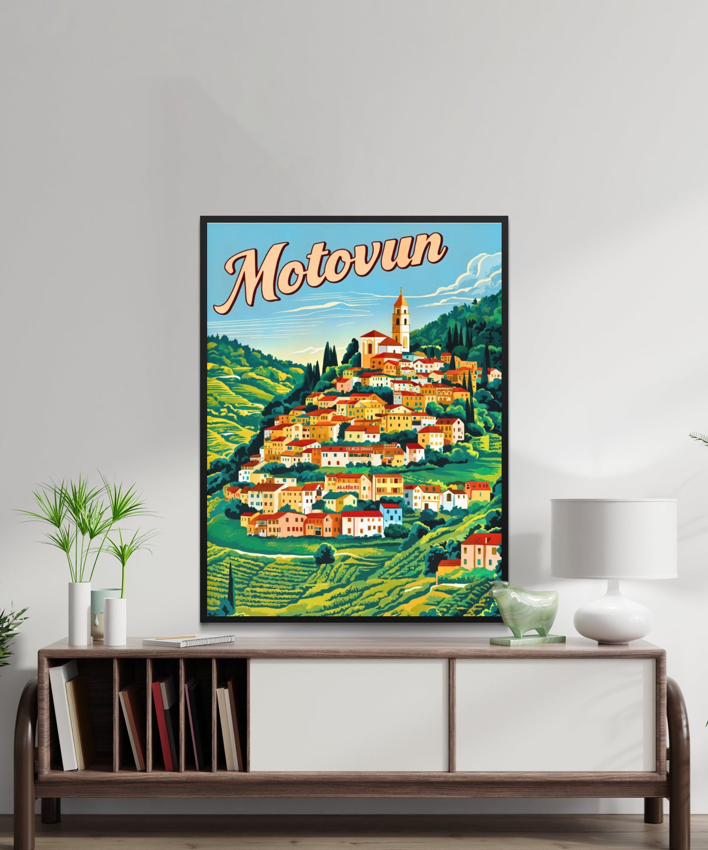 Motovun Vintage Travel Poster - Croatia