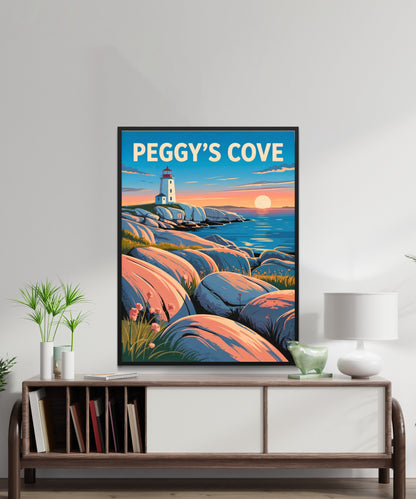 Peggy’s Cove Vintage Travel Poster