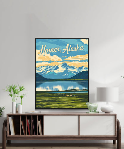Homer Vintage Travel Poster - Discover Alaska’s Wild Beauty