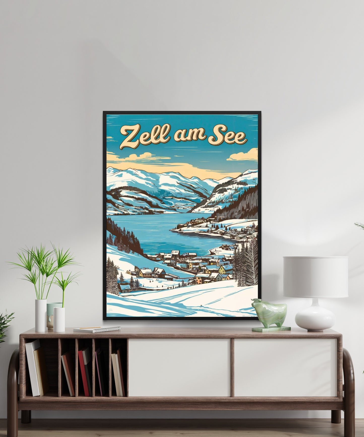 Zell am See Vintage Travel Poster - Winter Wonderland of the Alps