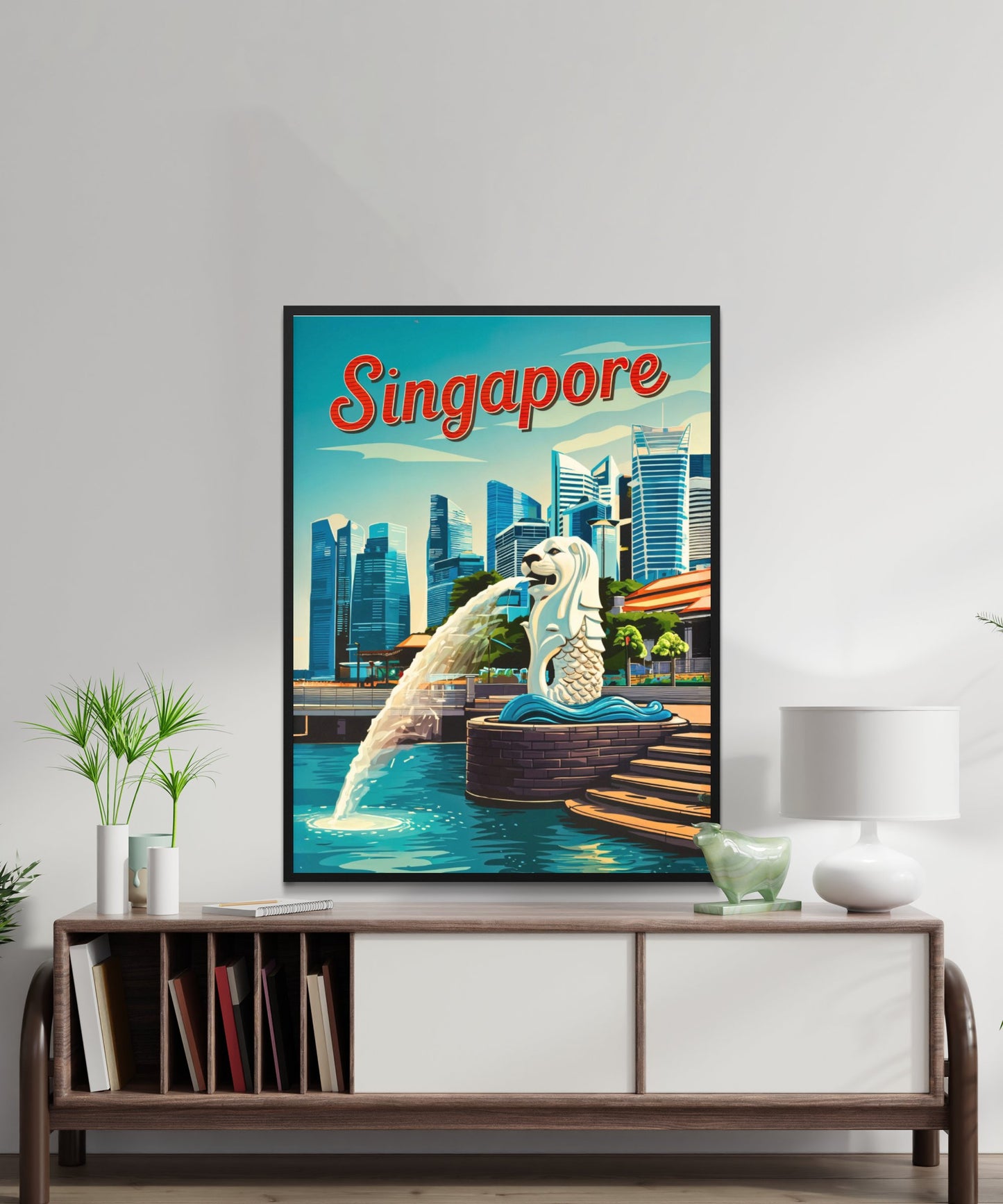 Singapore Vintage Travel Poster