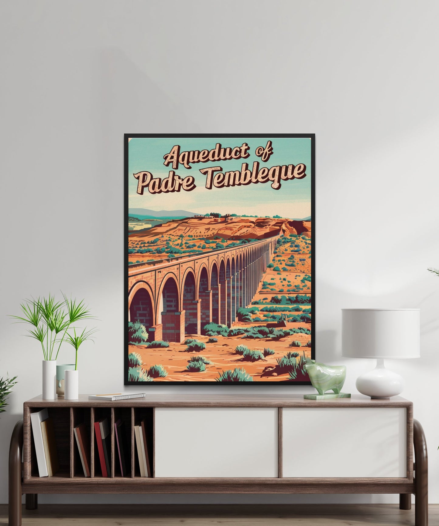 Aqueduct of Padre Tembleque Vintage Travel Poster - Stone Arches