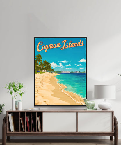 Cayman Islands Vintage Travel Poster