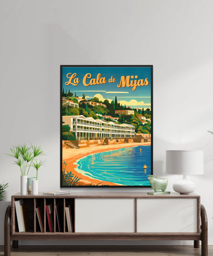 La Cala de Mijas Vintage Travel Poster - Mediterranean Escape