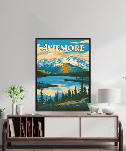 Aviemore Vintage Travel Poster - Nature’s Highland Gem