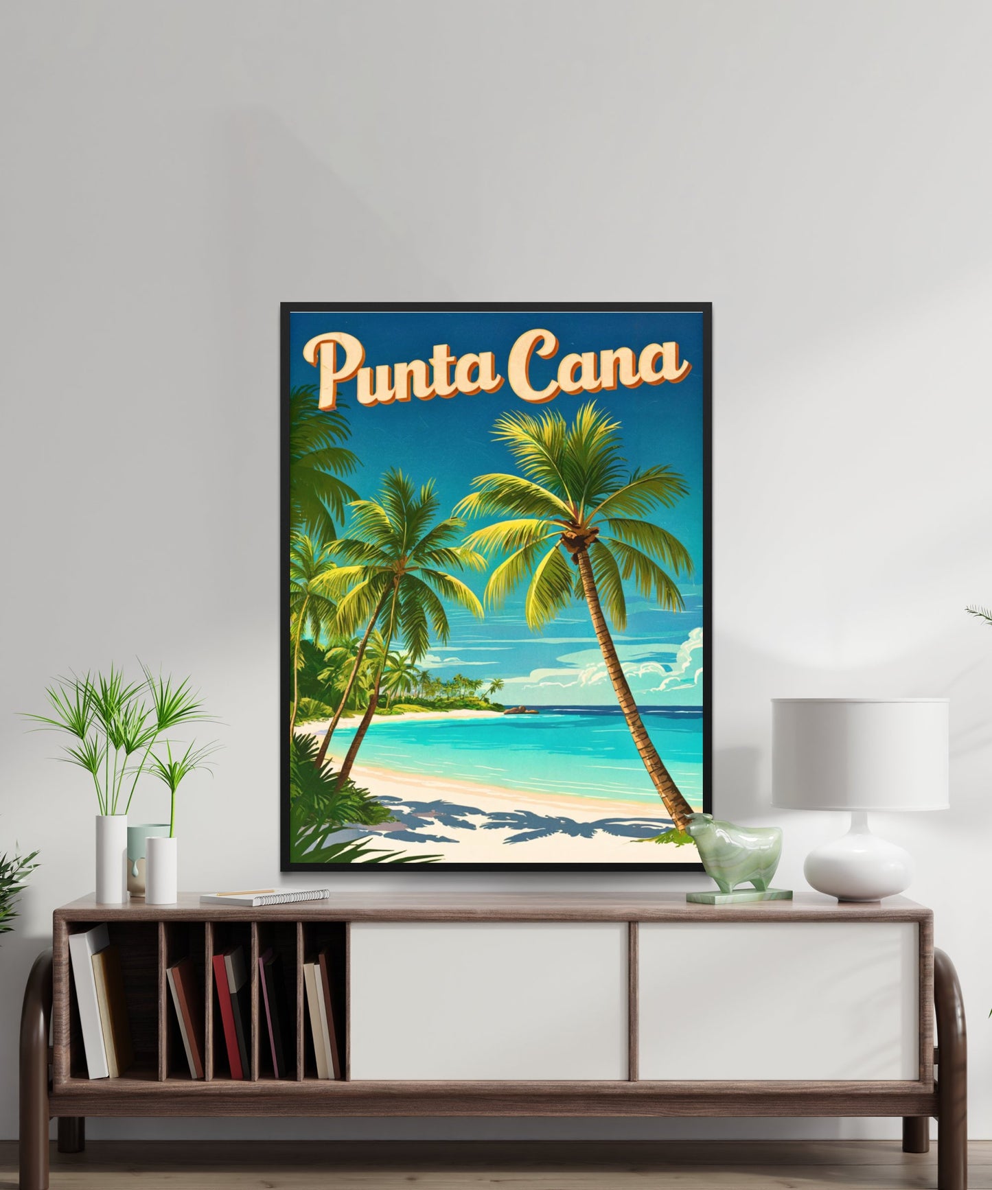 Punta Cana Vintage Travel Poster - Island Paradise in Dominican Republic