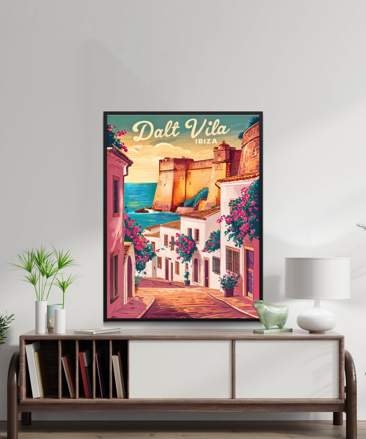 Dalt Vila Vintage Travel Poster - Mesmerizing Street View in Ibiza