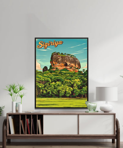 Sigiriya Vintage Travel Poster