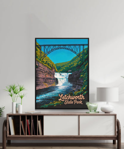 Letchworth State Park Vintage Travel Poster - New York
