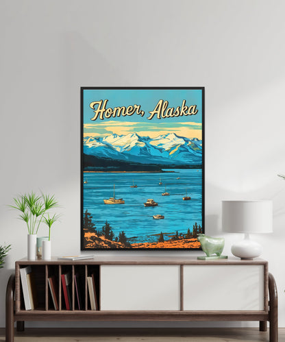 Homer Vintage Travel Poster - Alaska