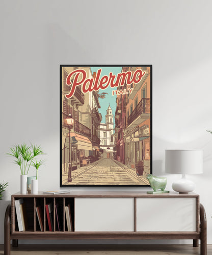 Palermo Vintage Travel Poster - Historic Charm